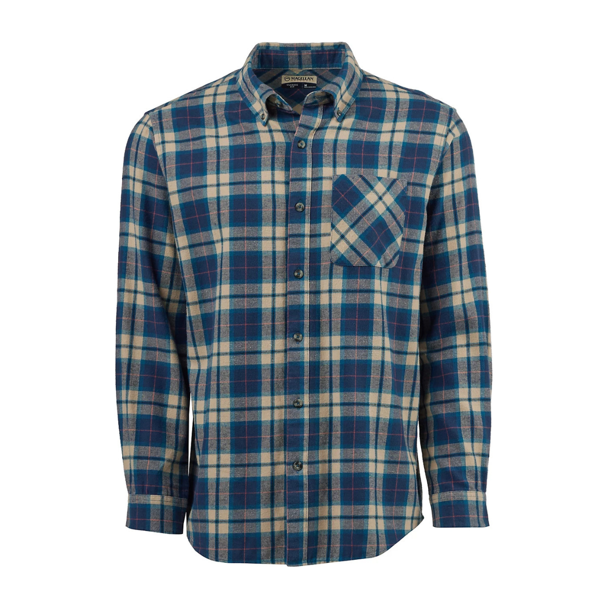 Camisa Magellan De Franela 100% Original Manga Larga Hombre