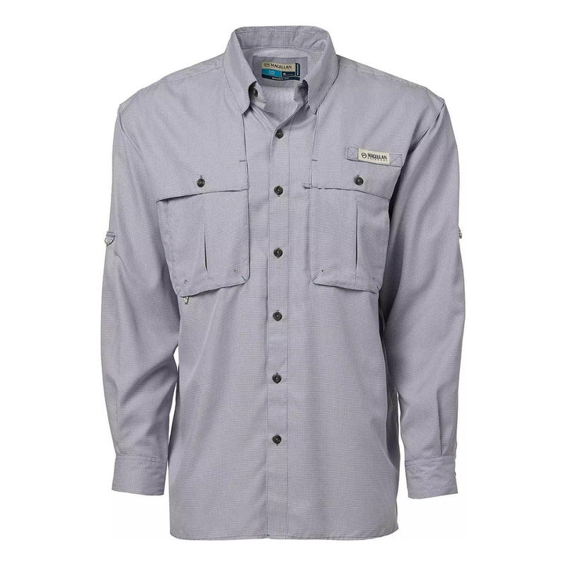 Camisa Magellan Aransas Pass Mini Check UPF 30 Manga Larga Hombre