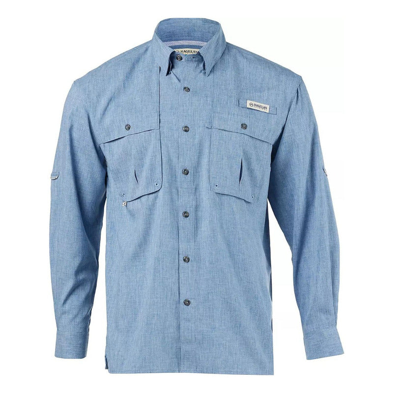 Camisa Magellan Aransas Pass Heather UPF 30 Manga Larga Hombre