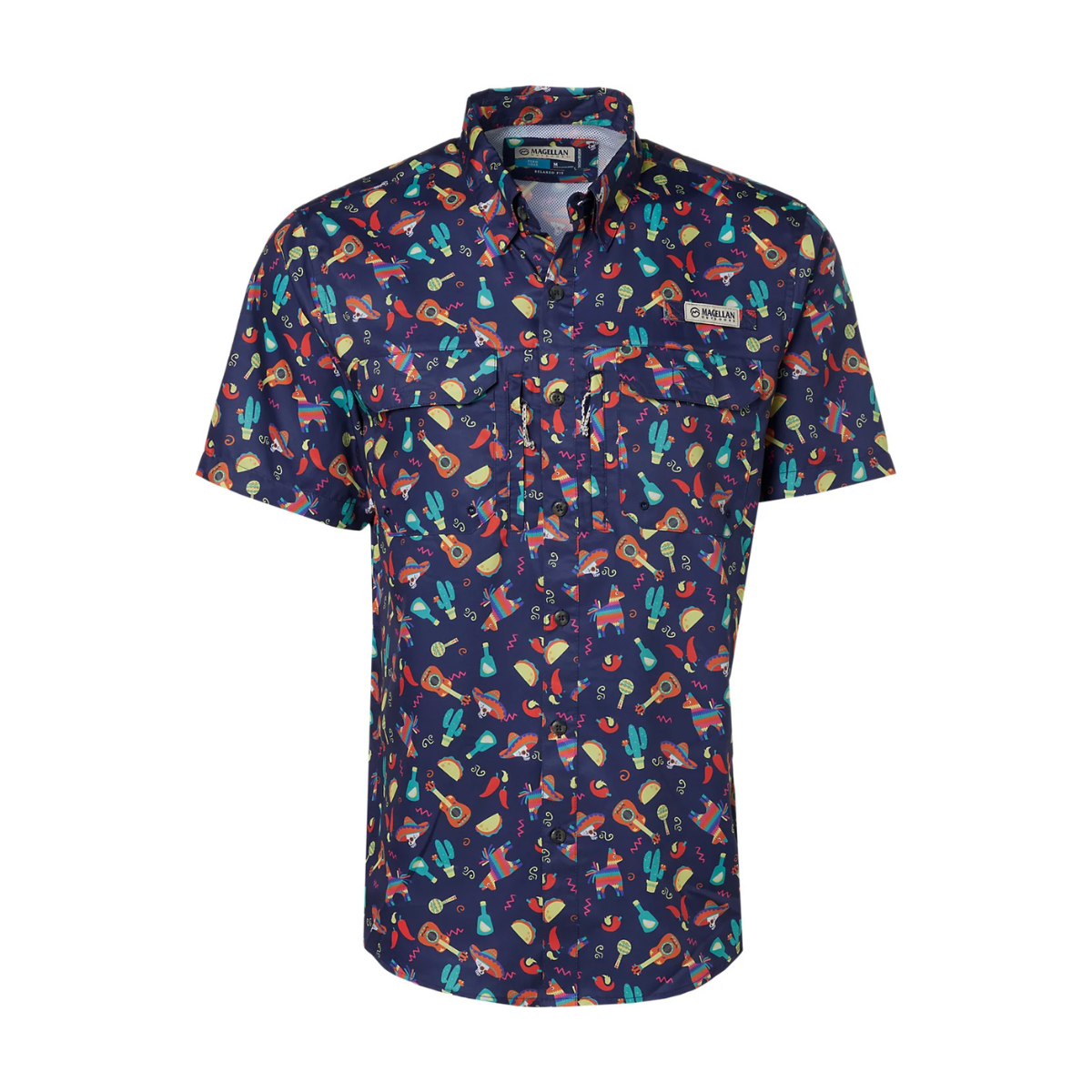 Camisa Magellan México Print UPF 25 Manga Corta Hombre