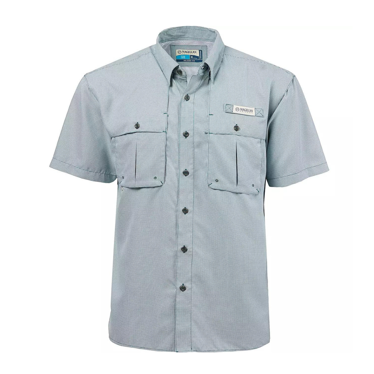 Camisa Magellan Aransas Pass Mini Check UPF 30 Manga Corta Hombre