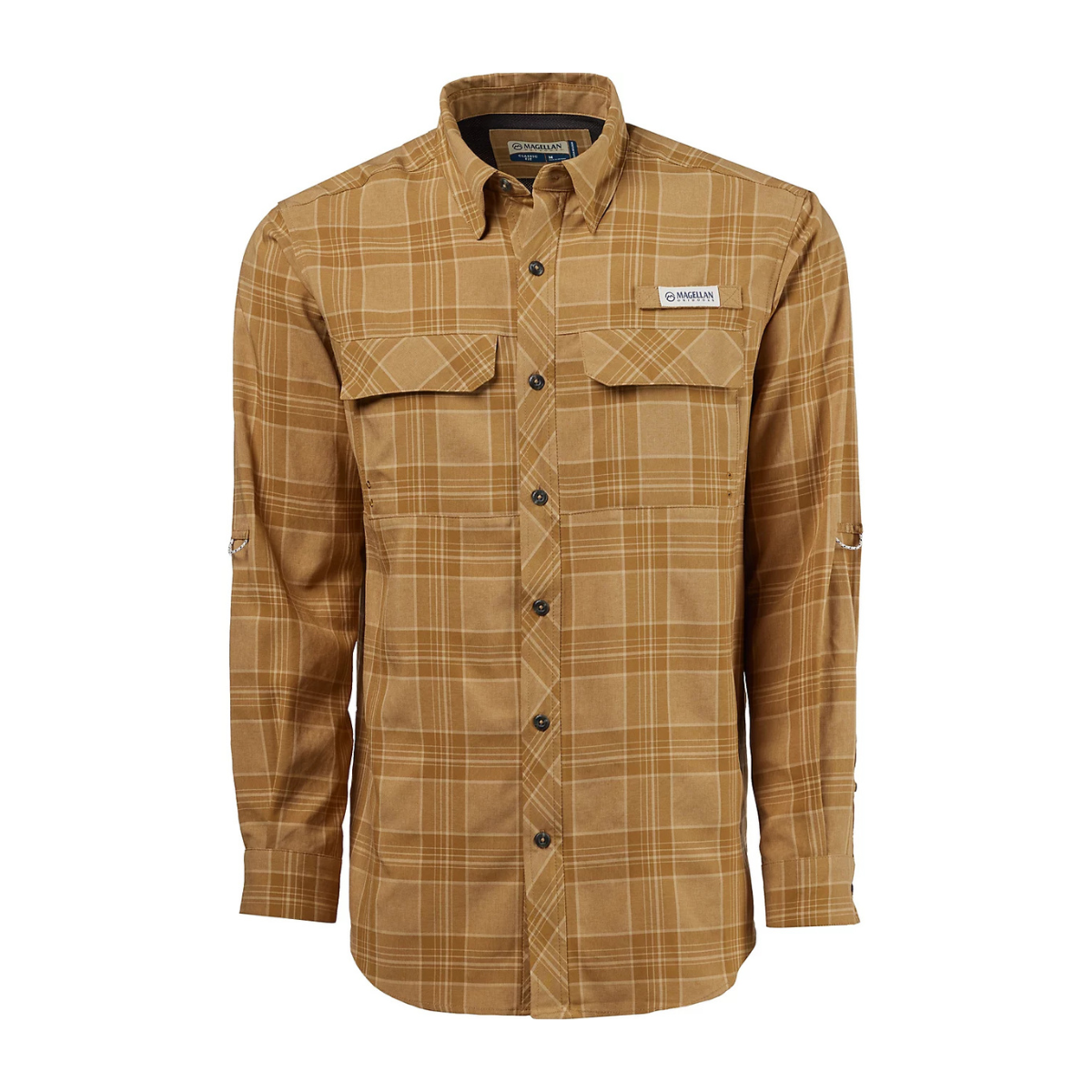 Camisa Magellan Barton Creek Plaid 100% Original Manga Larga Hombre