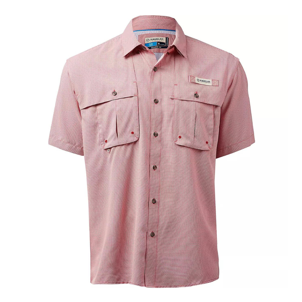 Camisa Magellan Aransas Pass Mini Check UPF 30 Manga Corta Hombre