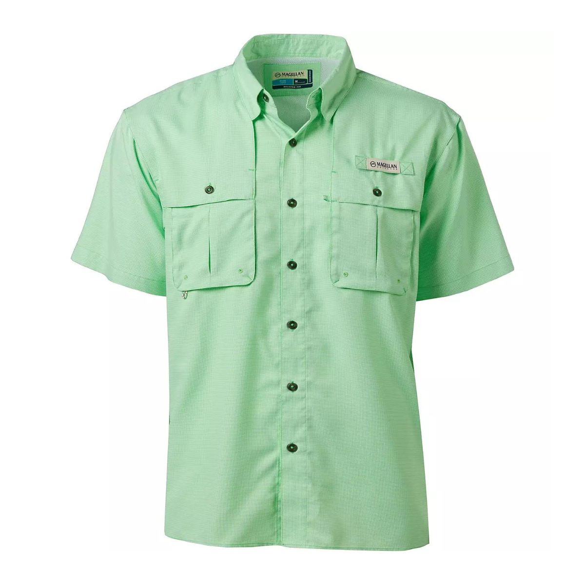 Camisa Magellan Aransas Pass Mini Check UPF 30 Manga Corta Hombre