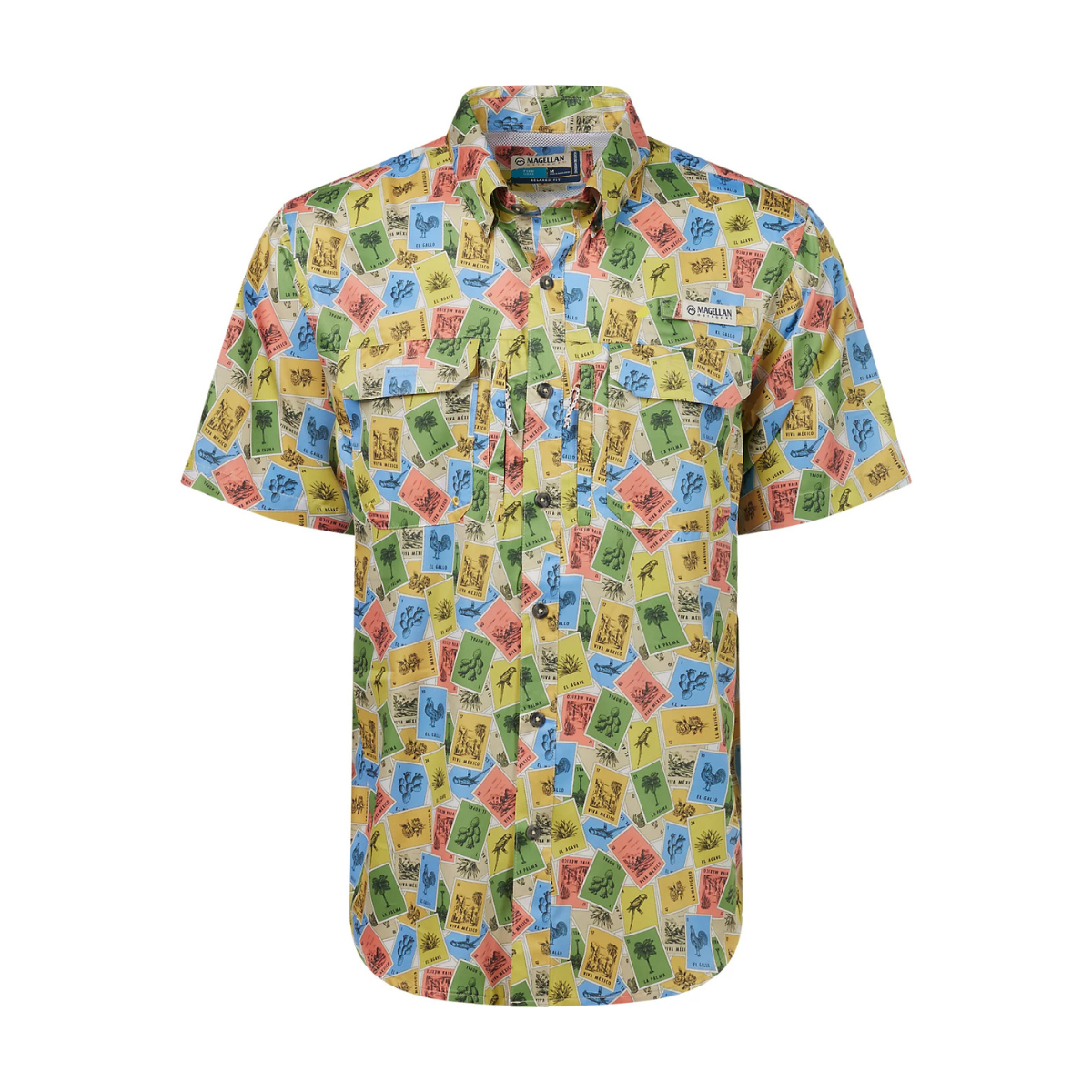 Camisa Magellan México Print UPF 25 Manga Corta Hombre
