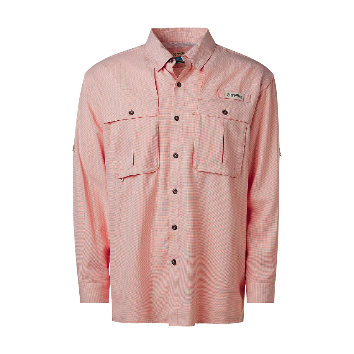 Camisa Magellan Aransas Pass Mini Check UPF 30 Manga Larga Hombre