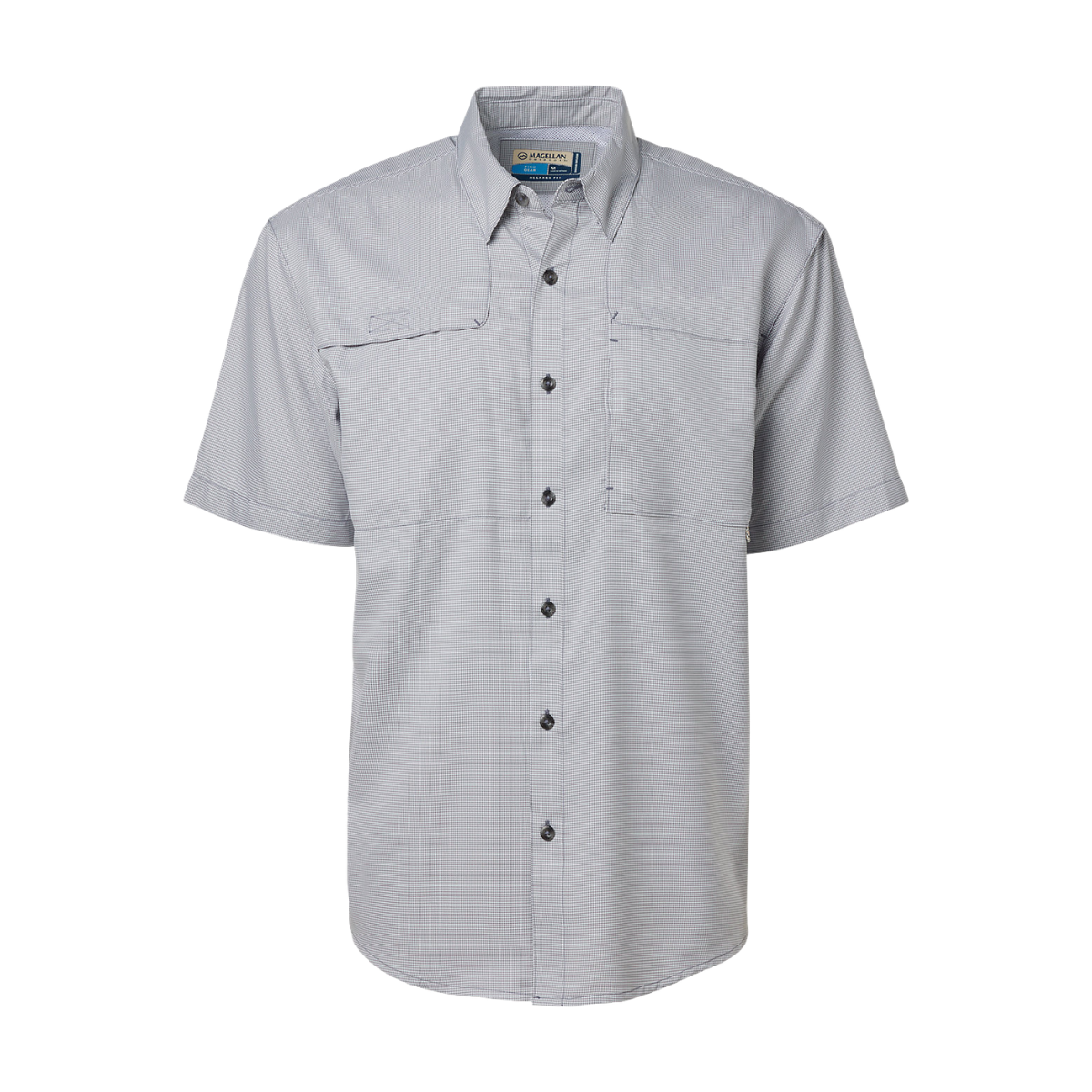 Camisa Magellan Aransas Pass Mini Check Hombre UPF30+ Manga Corta