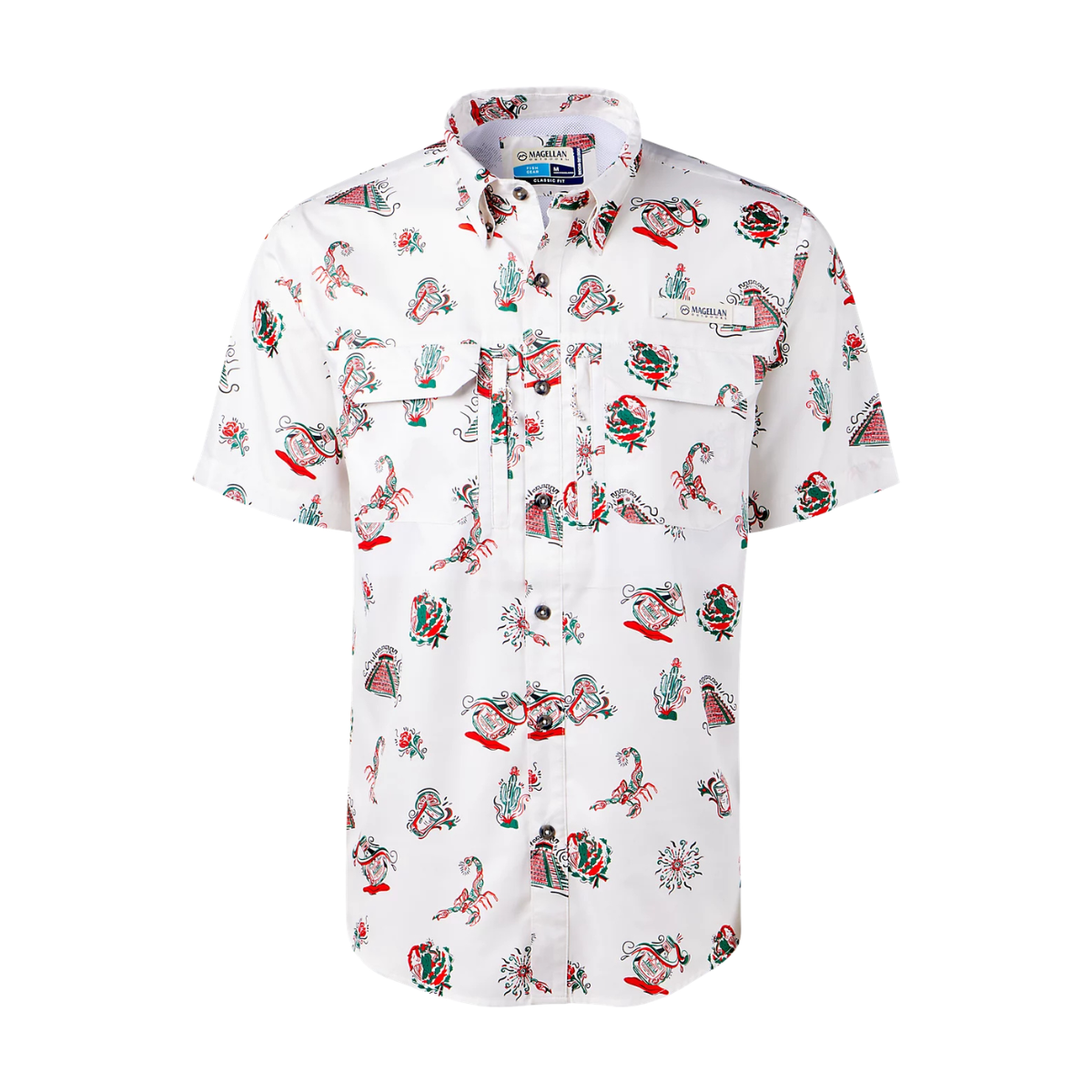 Camisa Magellan México Print UPF 25 Manga Corta Hombre