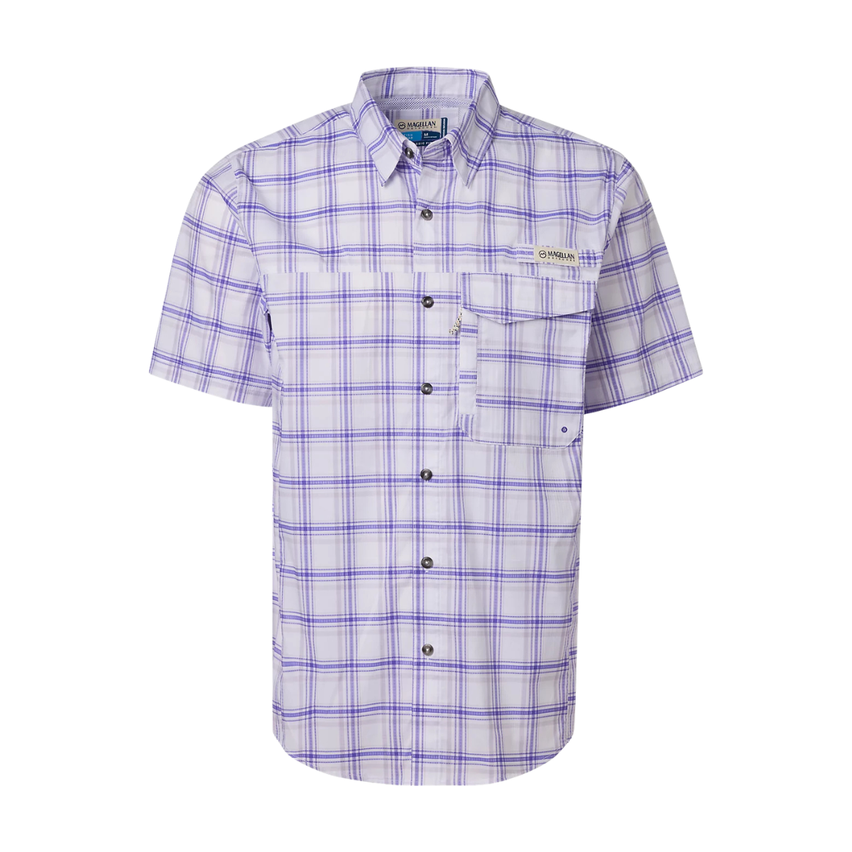 Camisa Magellan Caddo Lake Plaid Upf 30 Manga Corta